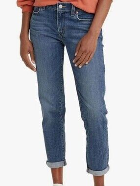 Levi's Boyfriend Fit Jeans Women's Size 30 Blue Stretch Denim Classic Casual